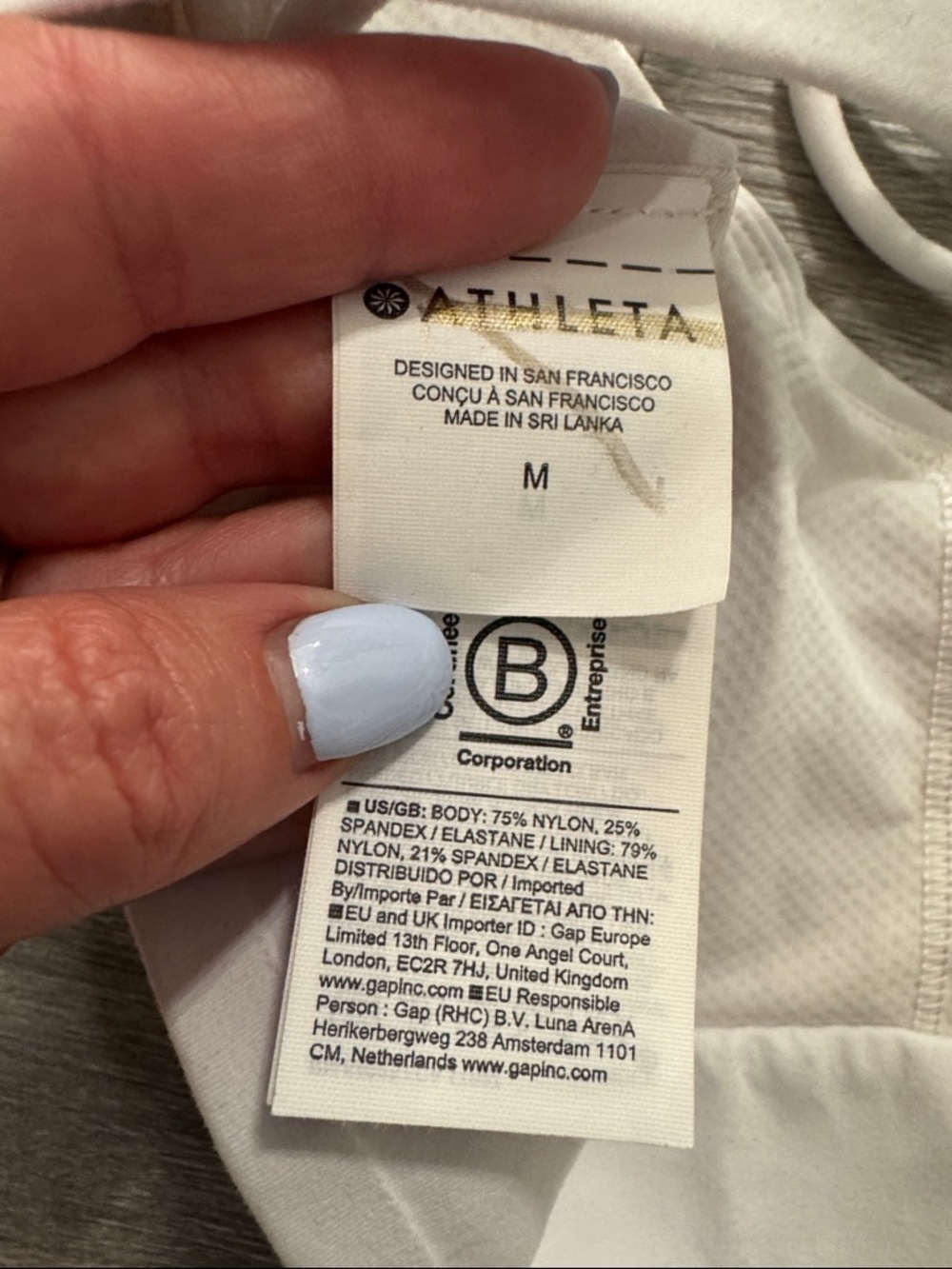 NWT Athleta White Solace Bra Size Medium for A-C Cups - Picture 8 of 9